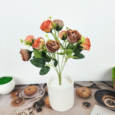 قیمت خوب گل رز شبیه سازی شده عروسی گل دستی تزئینات گل شبیه سازی شده نقاشی روغن گل رز گل خشک شده بوکت بالا پایان آنلاین