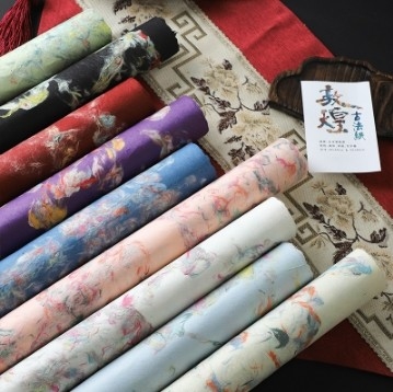قیمت خوب 57*57cm Dunhuang سری بافت DIY گل گل بسته بندی کاغذ برای بسته بندی هدیه منحصر به فرد آنلاین