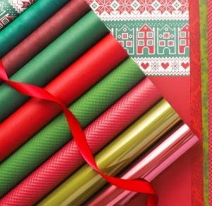 قیمت خوب پارتیسو کریسمس سری قرمز سبز ضد آب گل گل بسته بندی کاغذ پر جنب و جوش و ضد آب آنلاین