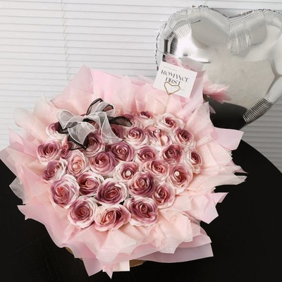 قیمت خوب بوکت گل رز مصنوعی صابون دست ساز، بوکت هدیه گل رز با عطر عاشقانه برای روز ولنتاین، روز مادر و تزئینات عروسی آنلاین