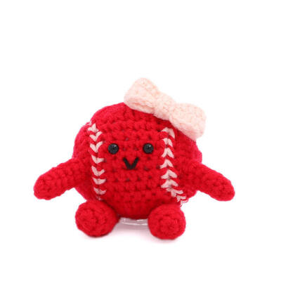 قیمت خوب عمده فروشی گرم فروش ورزش بیسبال دست ساز گچ Amigurumi عروسک برای تزئینات زیورآلات هدیه های تعطیلات آنلاین