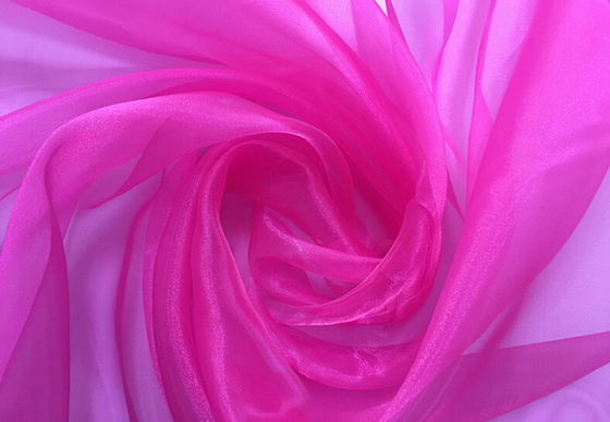 قیمت خوب 50GSM Organza Tulle Rolls ضد استاتیک برای تزئینات رویداد آنلاین