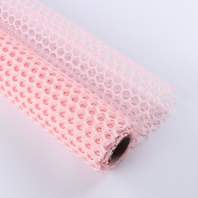 قیمت خوب مش بسته بندی مش گل ضد آب با رنگ روشن 60cm*5Y مش بسته بندی گلدار آنلاین